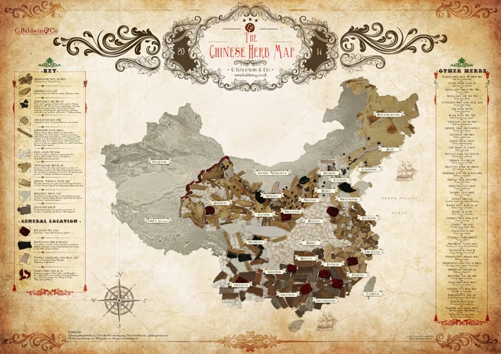The Baldwins Chinese Herb Map ~ Download & Share