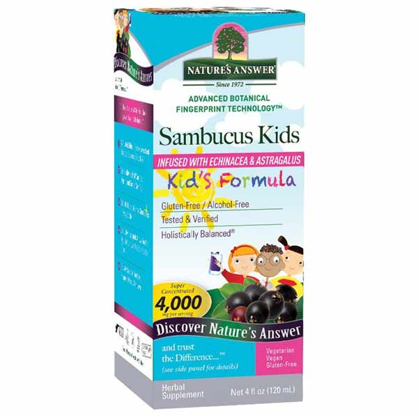 Natures Answer Sambucus Kids Alcohol Free Fluid Extract 120ml