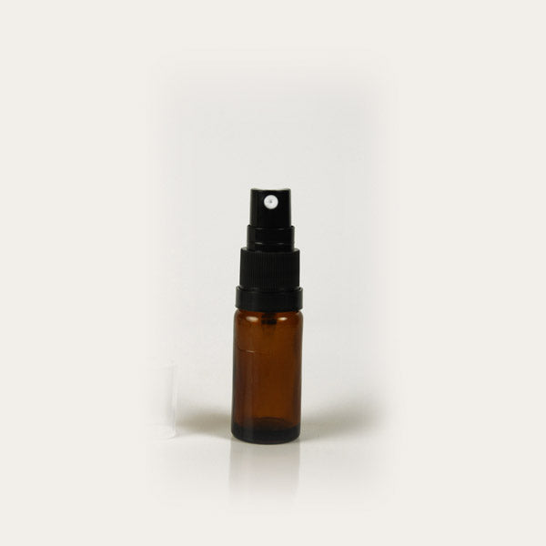 Alpha Glass Bottles with Spray Atomisers (optional Black Cap) 10ml