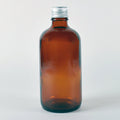 Alpha Amber Glass Bottles With Silver Cap 100ml
