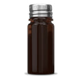 Baldwins Alpha Amber Glass Bottles with Silver Cap 10ml
