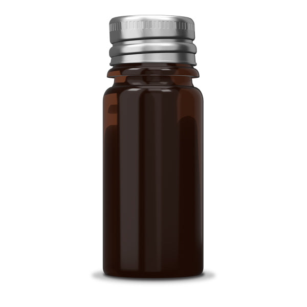 Baldwins Alpha Amber Glass Bottles with Silver Cap 10ml