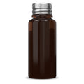 Alpha Amber Glass Bottles with Silver Cap 25ml