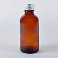 Alpha Amber Glass Bottles With Silver Cap 50ml