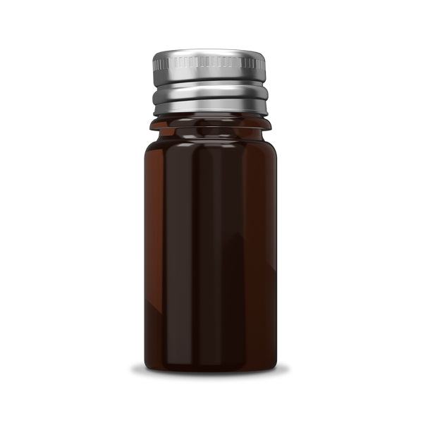 Alpha Amber Glass Bottles with Silver Cap 5ml