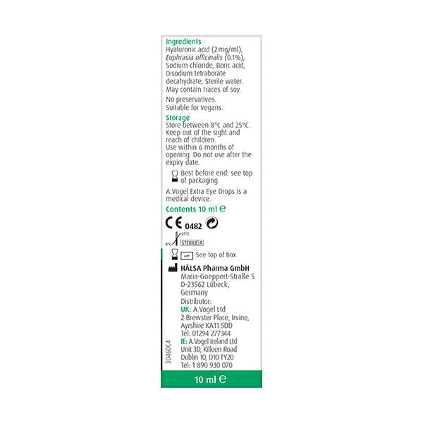 A. Vogel Extra Moisturising Eye Drops With Eyebright (Euphrasia) 10ml