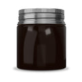 Amber Glass Wide Mouth Jars with Silver Lids 30ml