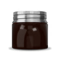 Amber Glass Wide Mouth Jars with Silver Lids 15ml