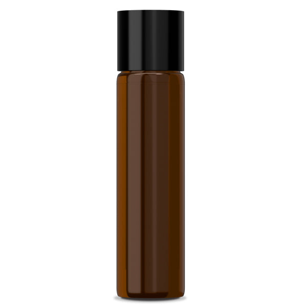 Amber Glass Roll On Bottles with Plain Screw Cap (No Roller) 10ml