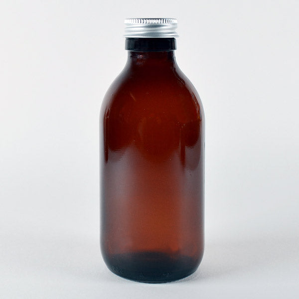 Syrup Bottles with Silver Caps 250ml