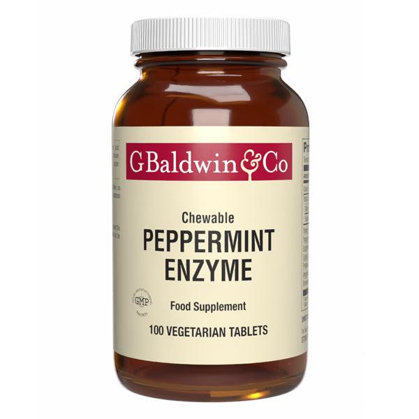 Baldwins Chewable Peppermint Enzymes 100 Vegetable Tablets