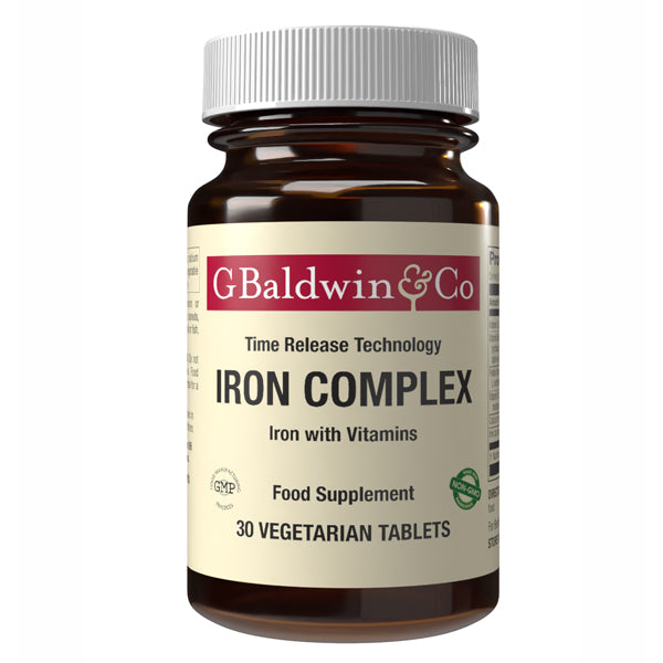 Baldwins Iron Complex 29mg (prolonged Release) 30 Vegetarian Tablets
