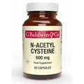 Baldwins N-acetyl Cysteine 600mg 60 Capsules