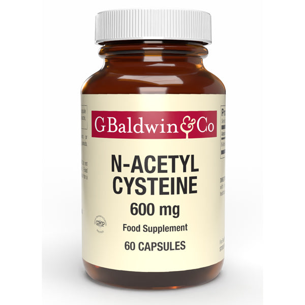 Baldwins N-acetyl Cysteine 600mg 60 Capsules