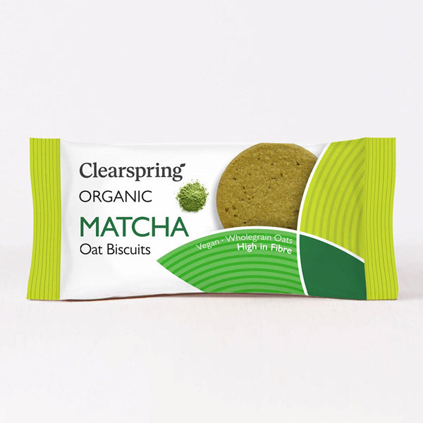 Clearspring Organic Matcha Oat Biscuits 40g