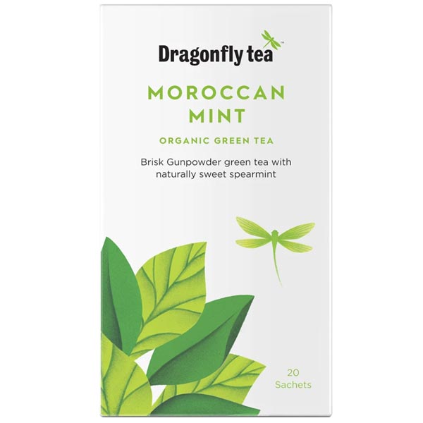 Dragonfly Tea Moroccan Mint Organic Green Tea & Spearmint 20 Sachets