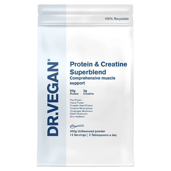 Dr. Vegan Protein and Creatine Superblend  unflavoured powder 450g