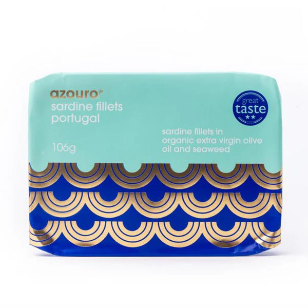 Azouro Sardine Fillets in Organic Olive Oil and Seaweed 106g