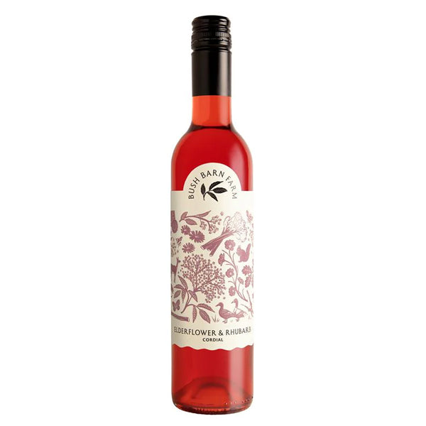 Bush Barn Farm Elderflower and Rhubarb Cordial 500ml