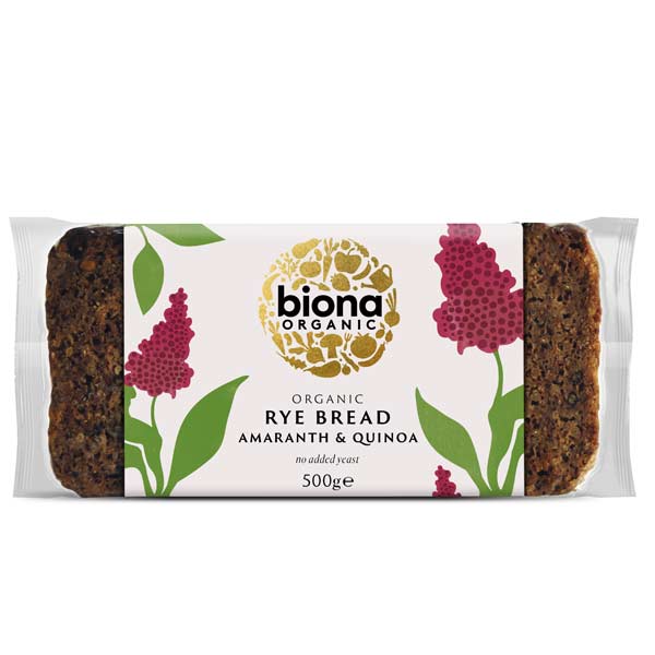 Biona Organic Amaranth Quinoa Rye Bread 500g