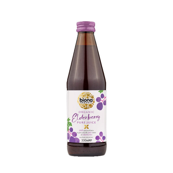 Biona Organic Elderberry Pure Pressed Juice Not From Concentrate 330ml