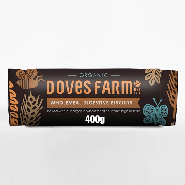 Doves Farm Organic Wholemeal Digestive Biscuits 400g