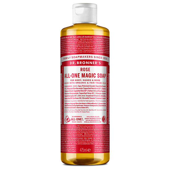 Dr Bronner Rose Liquid Soap 475ml