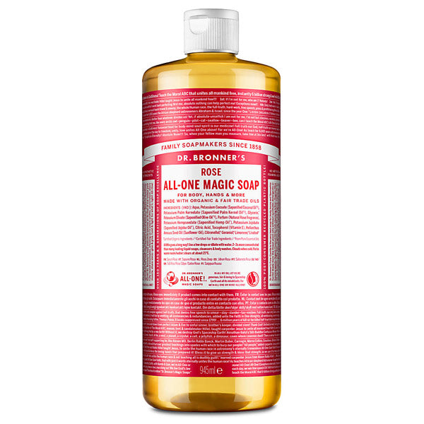 Dr Bronner Rose Liquid Soap 944ml