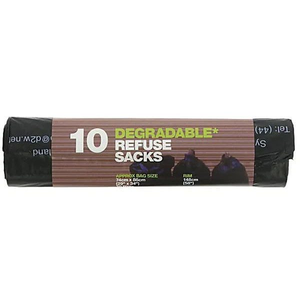 d2w - 10 Bio-degradable Refuse Sacks