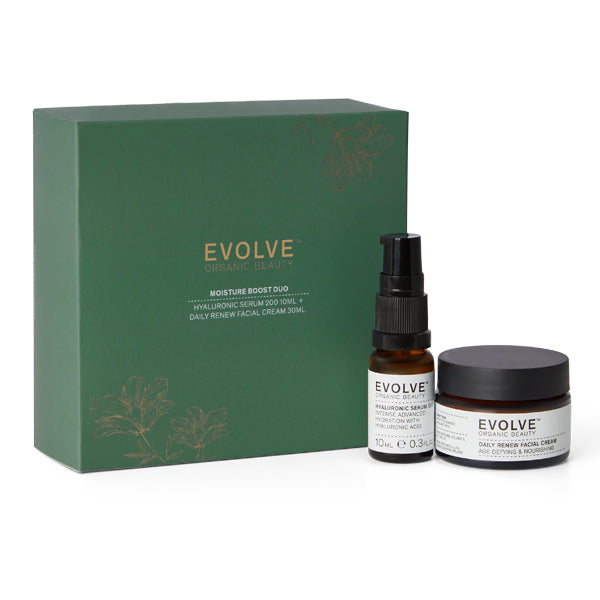 Evolve Moisture Boost Duo Hyaluronic Serum 10ml and Daily Renew Facial Cream 30ml