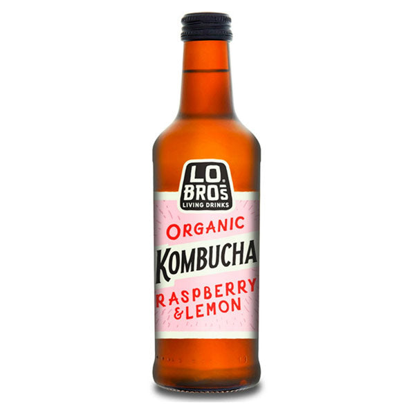 Lo Bros Organic Raspberry and Lemon Kombucha 330ml