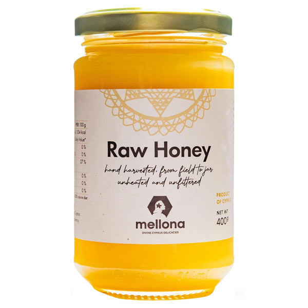 Mellona Raw Honey Unheated & Unfiltered 400g