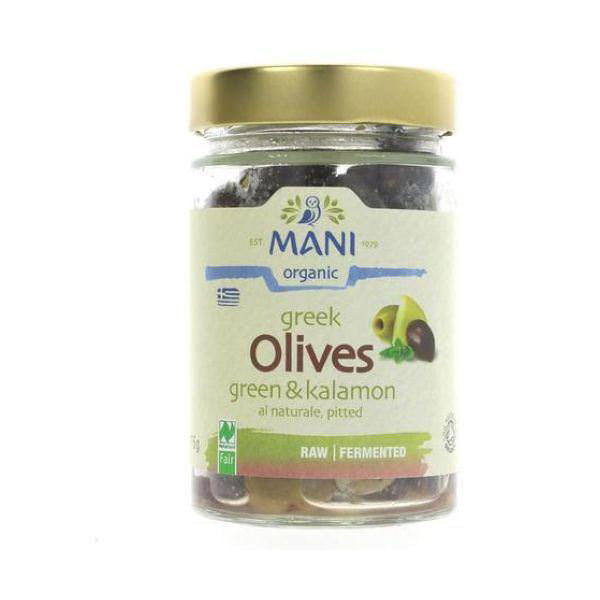 Mani Organic Greek Green & Kalamata Olives 175g