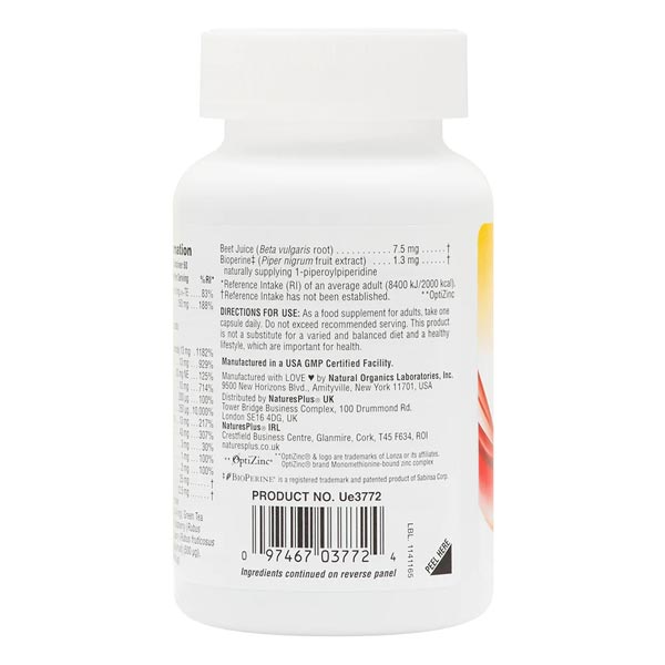 Natures Plus HemaPlex Iron Supplement with Synergistic Cofactors 60 Vegetarian Capsules