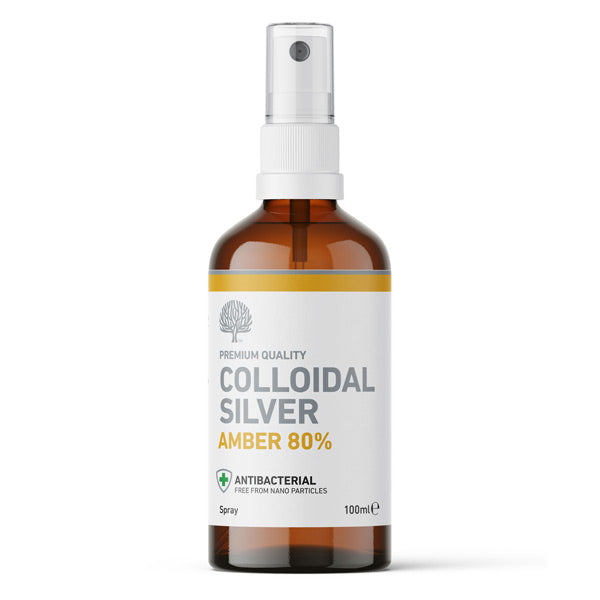 Nature's Greatest Secret Colloidal Silver Amber 80% 100ml Spray Atomiser Bottle