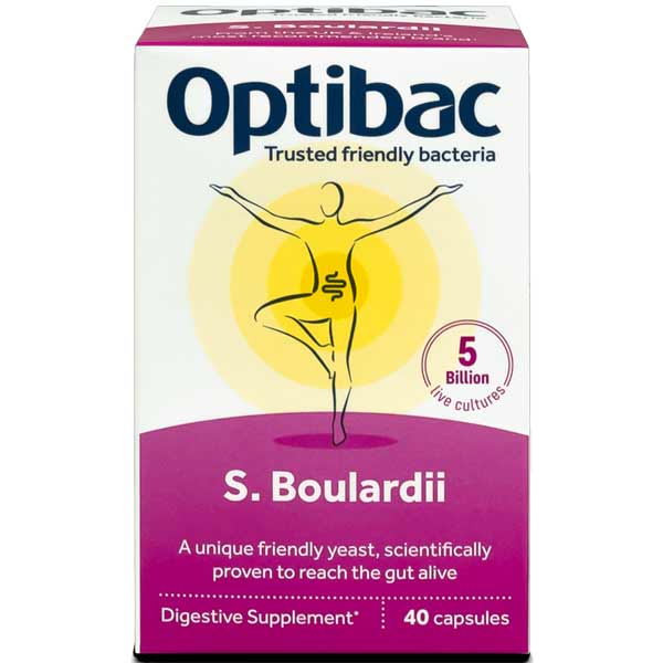 Optibac Saccharomyces Boulardii 40 Vegan Capsules