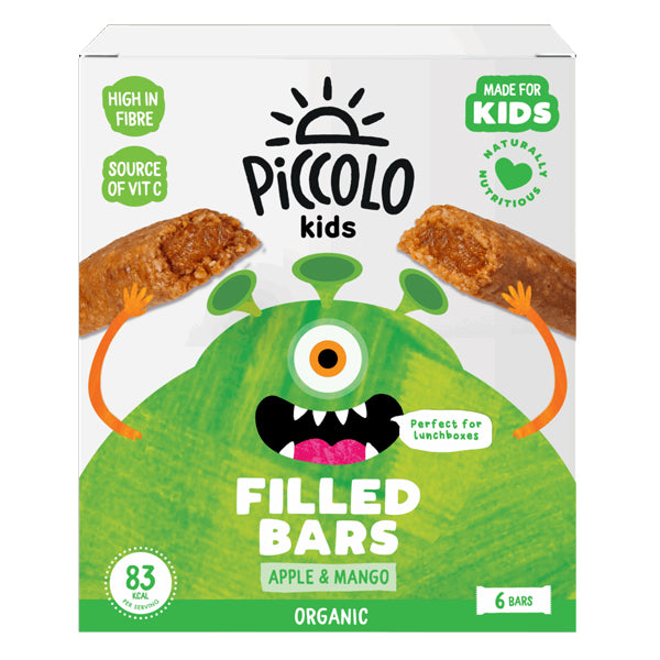 Piccolo Organic Apple and Mango Filled Bars  6x23g