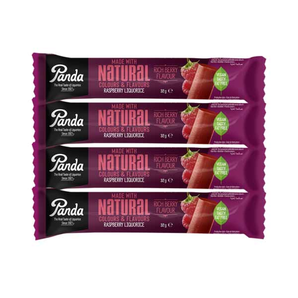 Panda Raspberry Liquorice Bars 4 x 32g