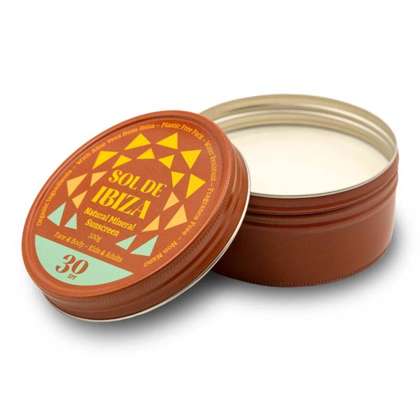 Sol De Ibiza Natural Mineral Sunscreen Face & Body SPF 30 100g