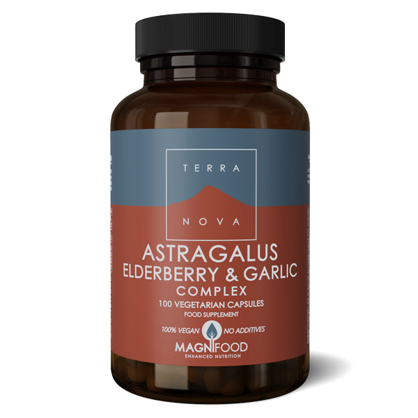 Terranova Astragalus Elderberry and Garlic Complex 100 Vegetarian Capsules