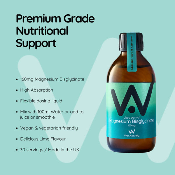 Well Actually Liposomal Magnesium Bisglycinate 160mg 250ml