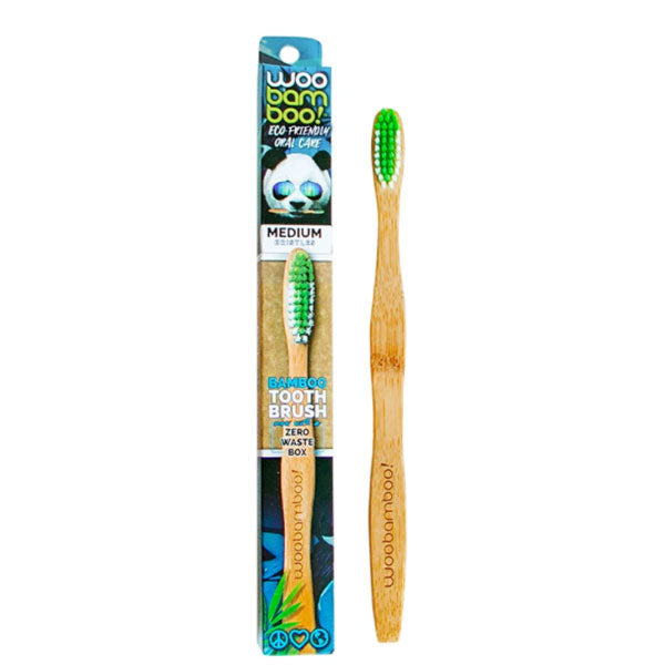 Woobamboo Medium Adult Toothbrush Zero Waste