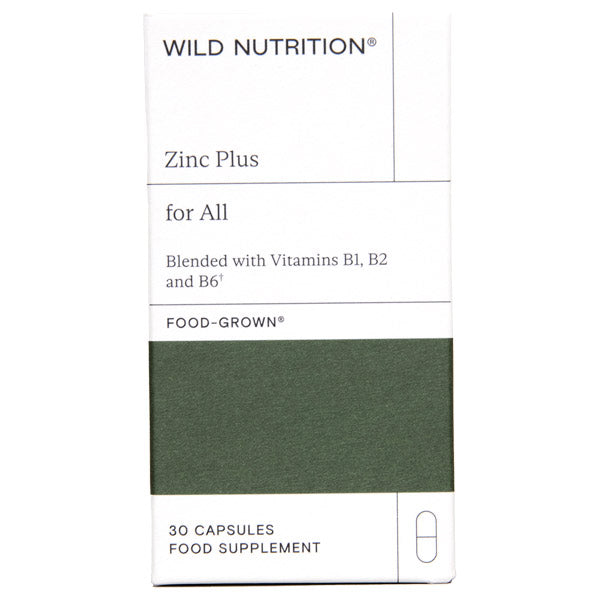 Wild Nutrition Food-Grown Zinc Plus 30 Capsules