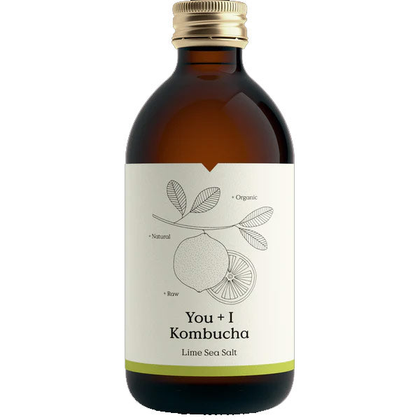 You+I Organic Kombucha Lime and Sea Salt 300ml