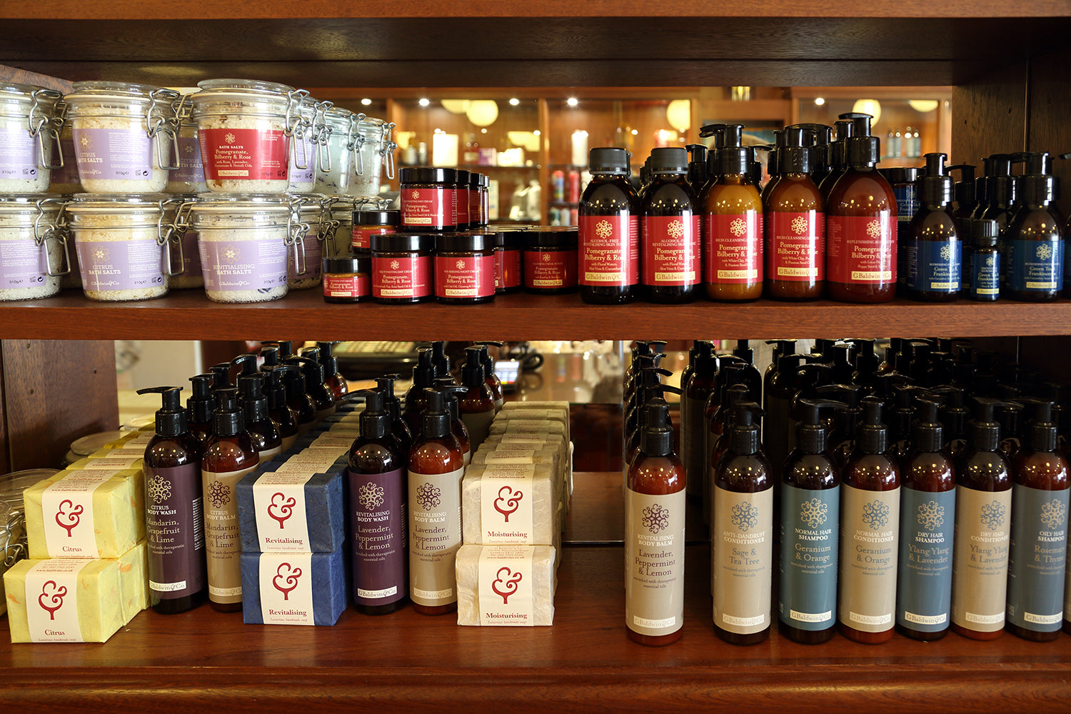 Photo showing products on the shelf in the G Baldwin & Co Shop