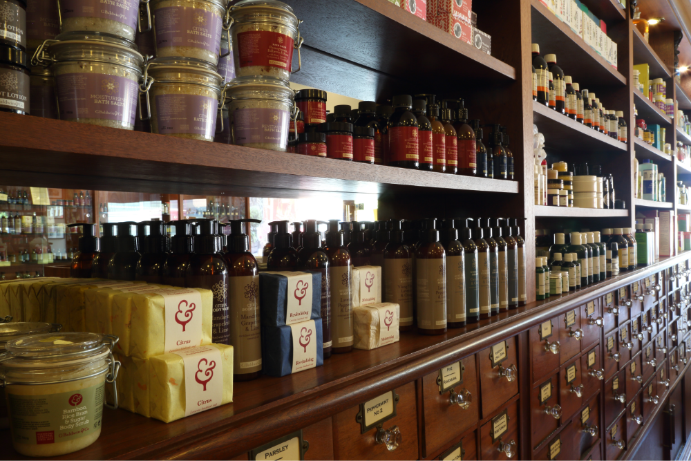 Photo showing products on the shelf in the G Baldwin & Co Shop