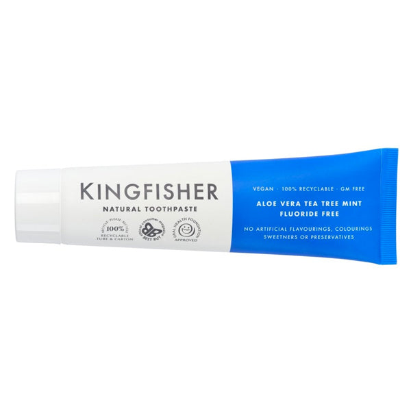 Kingfisher Aloe Vera Tea Tree Toothpaste Flouride Free Mint 100ml