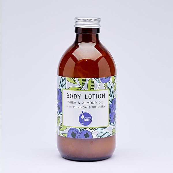 Laughing Bird Shea & Almond Oil Body Lotion with Moringa & Bilberry 300ml