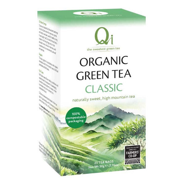 Qi Organic Fairtrade Green Tea 25 Bags