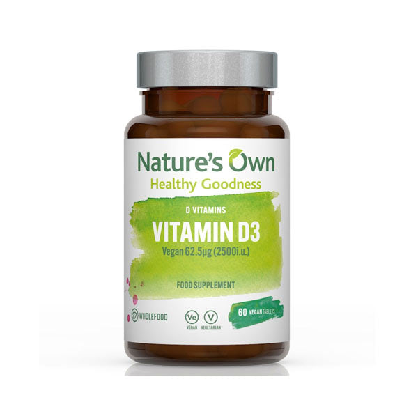 Natures Own Vitamin D3 60 Vegan Tablets